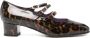 Carel Bruine Hak Patent Leren Pumps - Thumbnail 1
