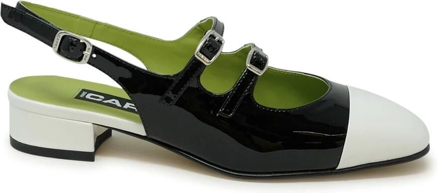 Carel Abricot 24 leren ballerina pumps