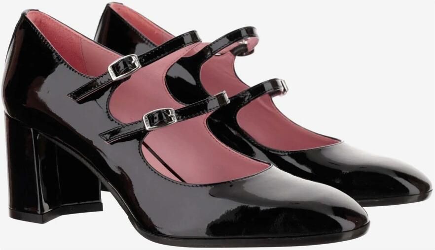Carel Iconische Mary Jane Hak Zwarte Schoen Black Dames