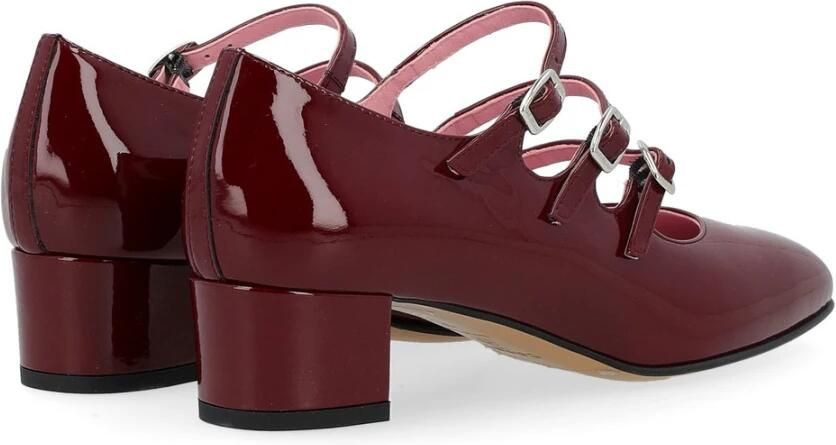 Carel Bordeaux Lakleren Hoge Hak Schoenen