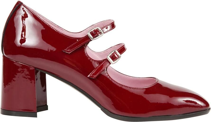 Carel Burgundy Patent Leather Stijlvolle Handtas Red Dames
