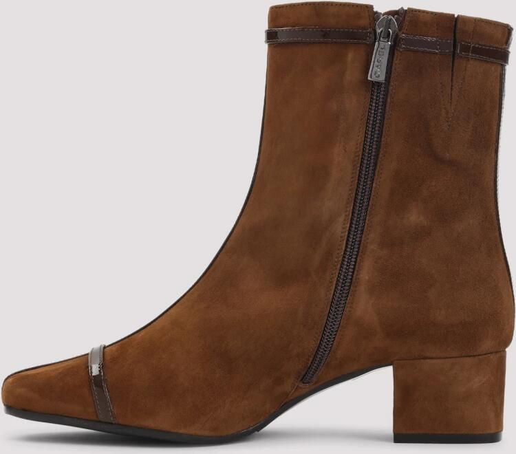 Carel Vierkante Neus Suède Enkellaarzen - Foto 2