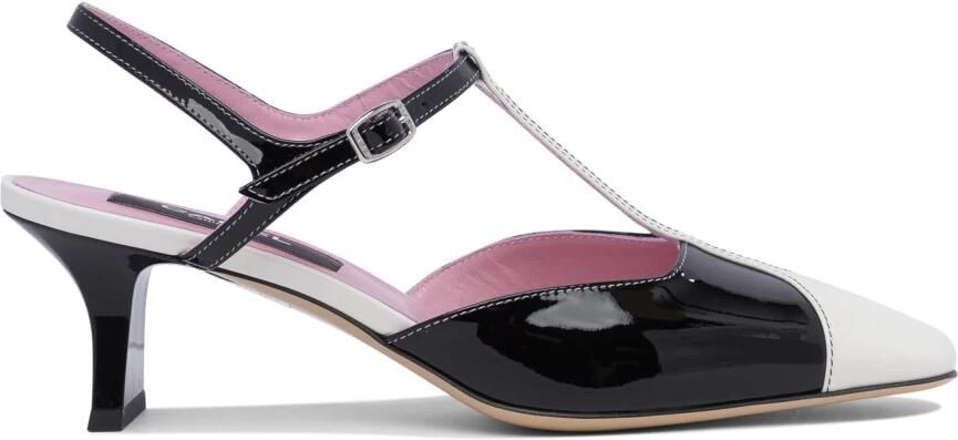 Carel Paris Sandalen Pointed Toe Calf Leather Sandals in zwart