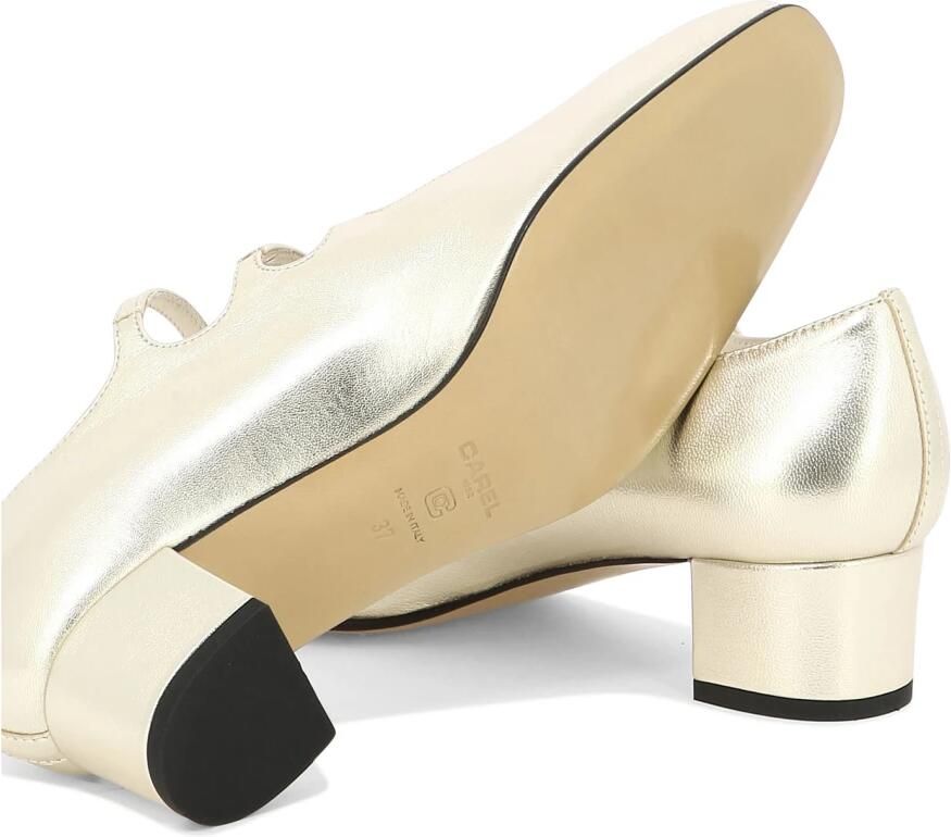 Carel Kina triple -riem gelamineerde lederen pompen White Dames - Foto 2