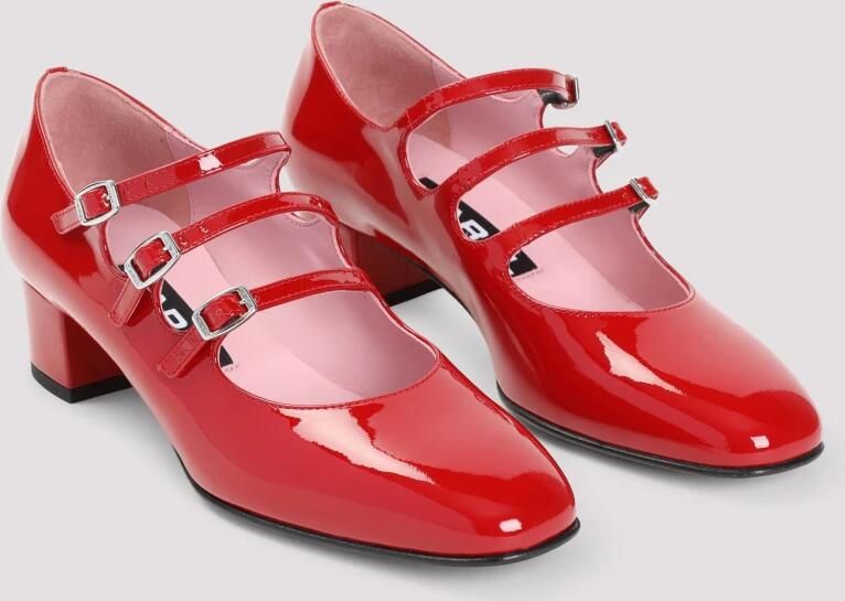 Carel Paris Hoge hakken Shiny Leather Slingback With Strap Closure in rood - Foto 2