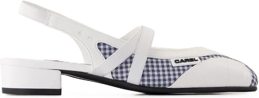 Carel Perzikwitte Slingback Sandalen van Leer