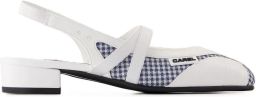 Carel Perzikwitte Slingback Sandalen van Leer