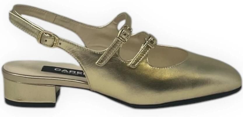Carel Grijze Platte Schoenen met Gespsluitingen