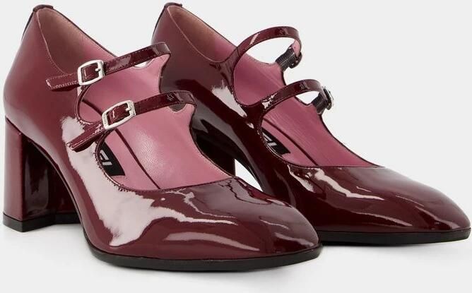 Carel Burgundy Patent Leather Stijlvolle Handtas Red Dames - Foto 6