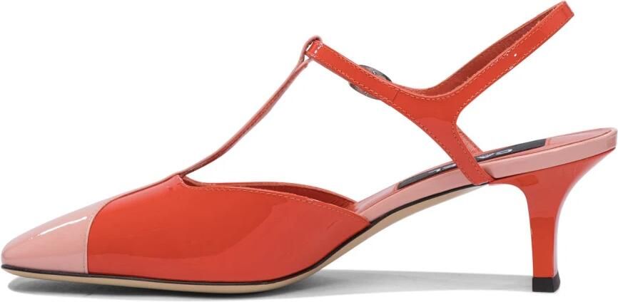 Carel Paris Sandalen Pointed Toe T-Strap Sandals in rood