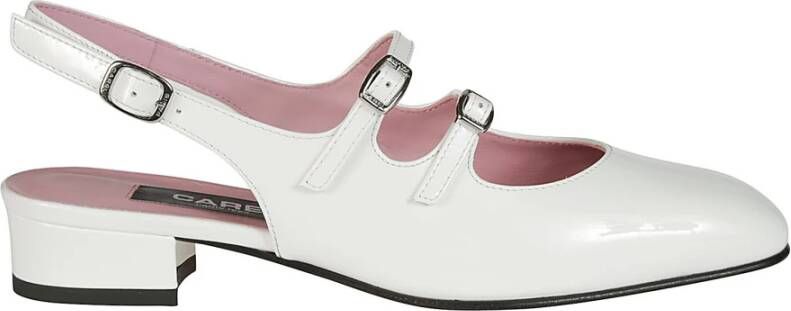 Carel Dubbele Band Platte Slingback Schoenen Beige Dames