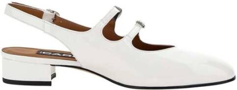 Carel Witte Lakleren Pantoffels White Dames