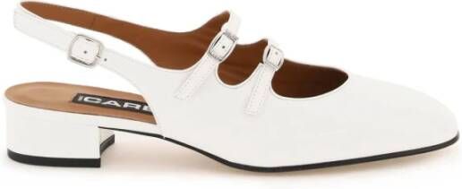 Carel Witte Slingback van Lakleer White Dames