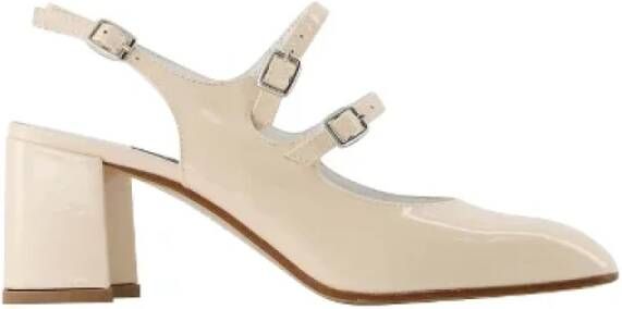 Carel Parijse Stijl Beige Lakleren Pumps Beige Dames