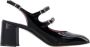 Carel Leren Patent Amandel Teen Pumps met Bandjes Black Dames - Thumbnail 1