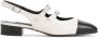 Carel Zwarte Dubbele Band Slingback Puntige Neus Beige Dames - Thumbnail 3