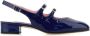 Carel Navy Blue Leather Peche Pumps - Thumbnail 1