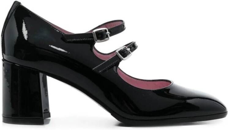 Carel Iconische Mary Jane Hak Zwarte Schoen Black Dames
