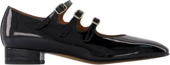 Carel Zwarte Leren Gesp Pumps met Vierkante Hak Black Dames - Foto 6