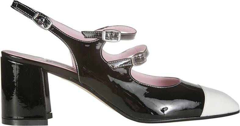 Carel Paris Hoge hakken Carel "Papaya" Slingback – Black Patent in zwart
