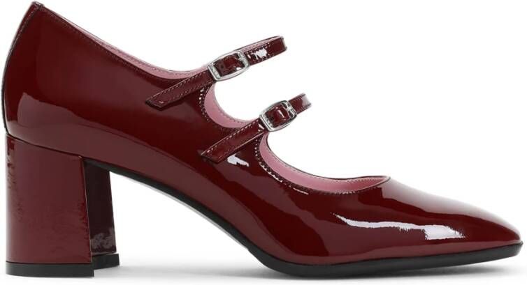 Carel Alice Rode Patent Leren Hoge Hakken Red Dames