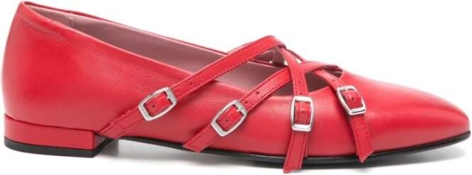 Carel Rode platte schoenen met leren binnenzool