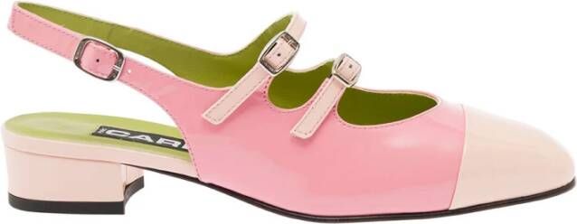 Carel Roze Slingback Mary Janes met Blokhak Pink Dames