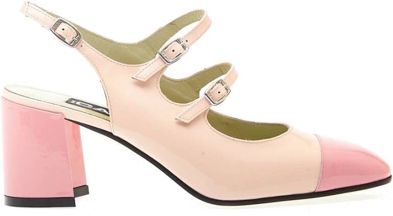 Carel Slingback in poederroze en roze lakleer Pink Dames