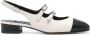 Carel Zwarte Dubbele Band Slingback Puntige Neus Beige Dames - Thumbnail 7