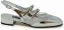 Carel Zilveren Leren Ballet Pumps Ss24 Gray Dames - Thumbnail 1