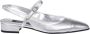 Carel Metallic Finish Chunky Heel Leren Pumps Gray Dames - Thumbnail 7