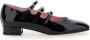 Carel Zwarte Leren Gesp Pumps met Vierkante Hak Black Dames - Thumbnail 3