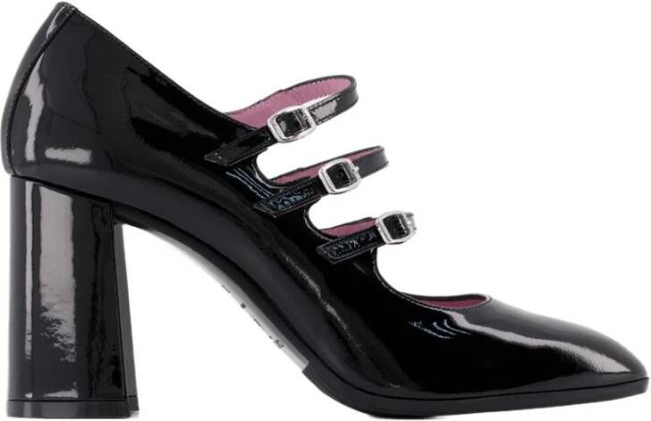 Carel Zwarte Patent Mary Jane Schoenen Black Dames