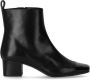 Carel Zwarte leren enkellaars met glanzende afwerking Black Dames - Thumbnail 1