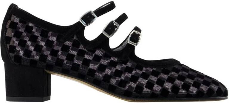 Carel Zwarte Leren Pumps Glad Lamsvel