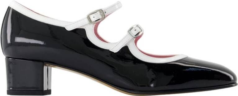 Carel Zwarte Leren Pumps Patent Kalf