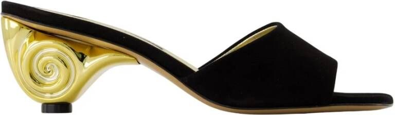 Carel Zwarte Leren Sandalen Naiade Stijl