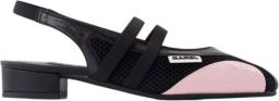 Carel Zwarte leren slingback pumps