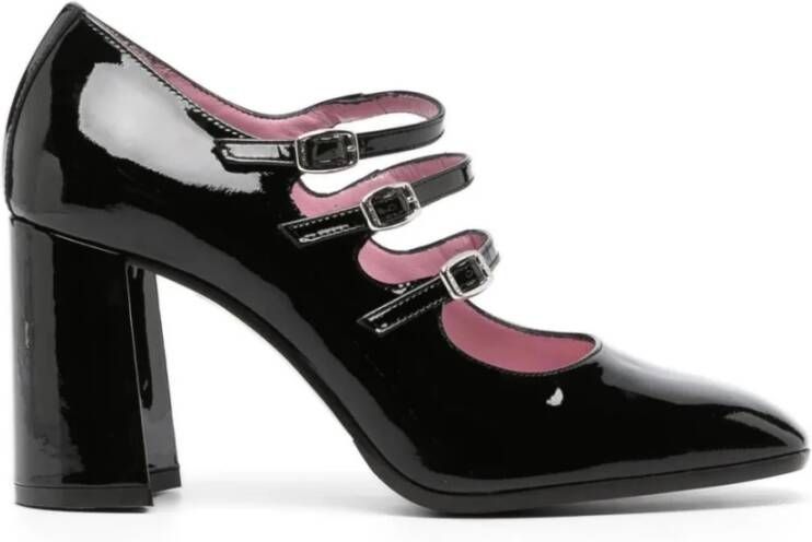 Carel Zwarte Patent Mary Jane Schoenen Black Dames