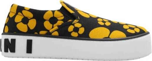 Marni Bloemenprint Slip-On Canvas Sneakers Multicolor Dames