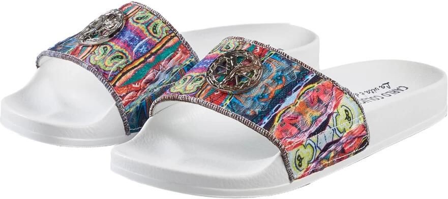 Carlo colucci Heren Strick Slippers White Heren