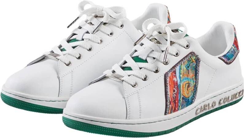 Carlo colucci Unieke Gebreide Sneaker White Unisex