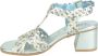Carmela Blauwe Parelmoer Gevlochten Sandalen - Thumbnail 1