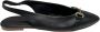 Carmela Leren Ballerina Schoenen met Accessoire Black Dames - Thumbnail 1