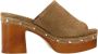 Carmela Stijlvolle Heeled Mules Sandaal Brown Dames - Thumbnail 1