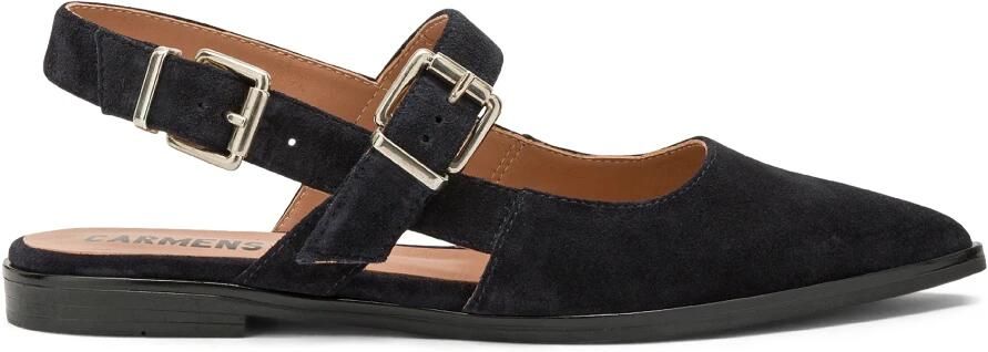 Car s Pointed Suede Slingback Ballerina