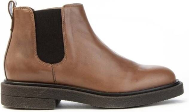 Carmens Glossy Leather Chelsea Boot Brown Dames