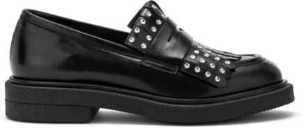 Car s Leren Loafer met Franjes Zwart