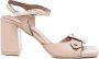 Carmens Nude Leren Sandalen met Vierkante Neus Pink Dames - Thumbnail 1