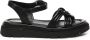 Car s Zwarte Leren Sandalen met Knoopdetail - Thumbnail 1